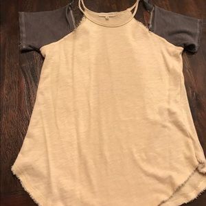 Open shoulder T-shirt
